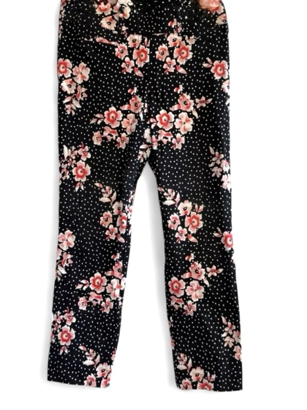 Jules and Leopold Stretch Ponte Floral Ankle Pants Size Small